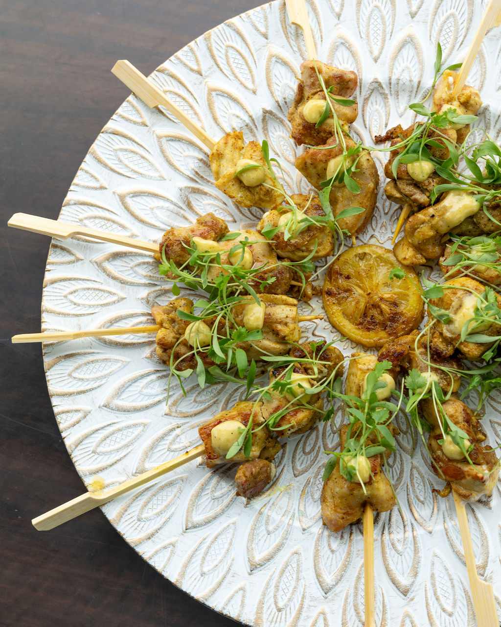 Chicken Skewers Marinated Lemon Curry